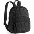 thumbnail image 1 of BAGSMART Backpack Purses for Women,Lightweight Quilted Mini Backpack,Water-resistant Puffer Small Daily Backpack Fashion Bookbag, Black, 1 of 6