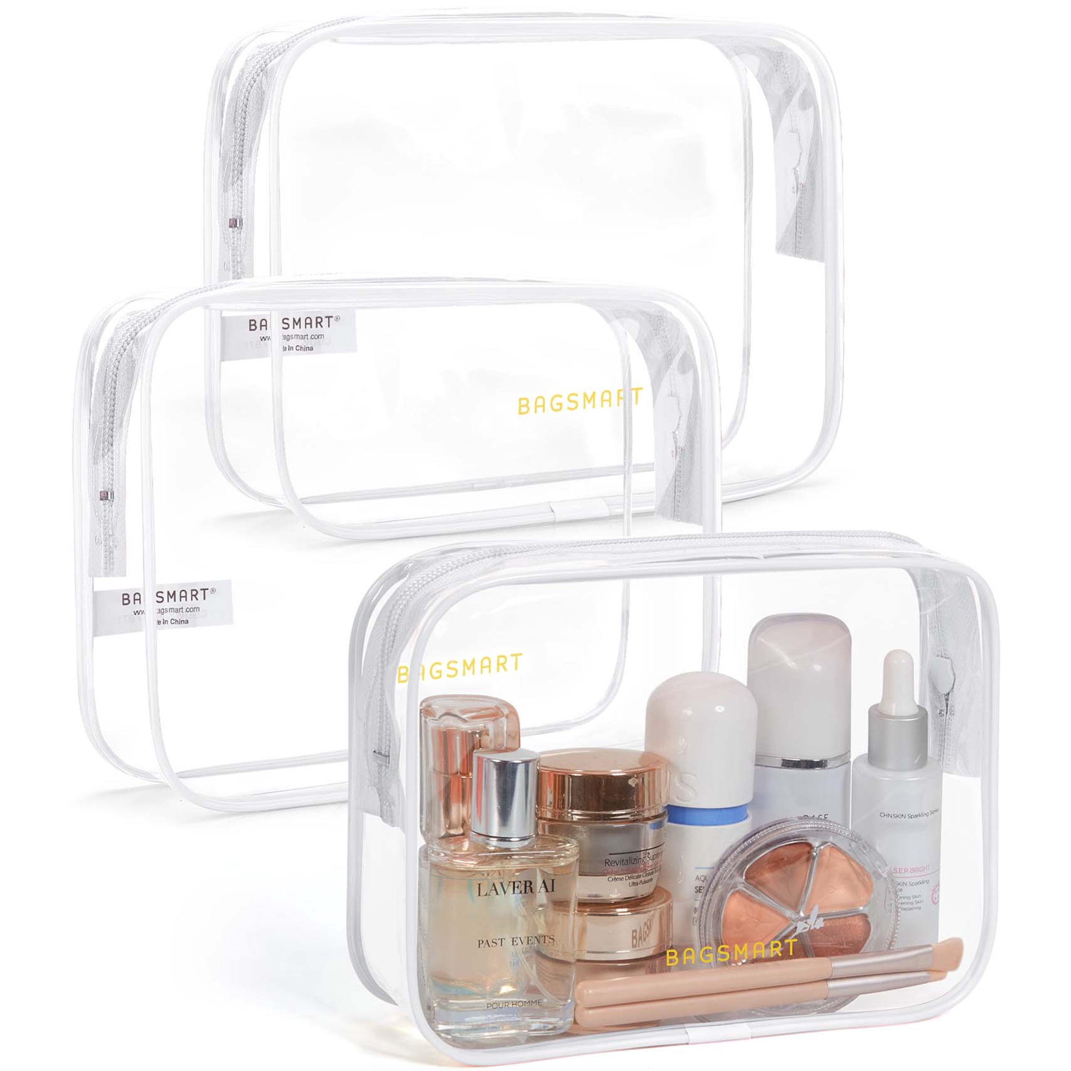 china clear travel toiletry bag with Detachable TSA Approved Baggily 3 ounces or smaller containers of Liquid or gel 1 quar Cosmetic Bag Manufacturer & Makeup