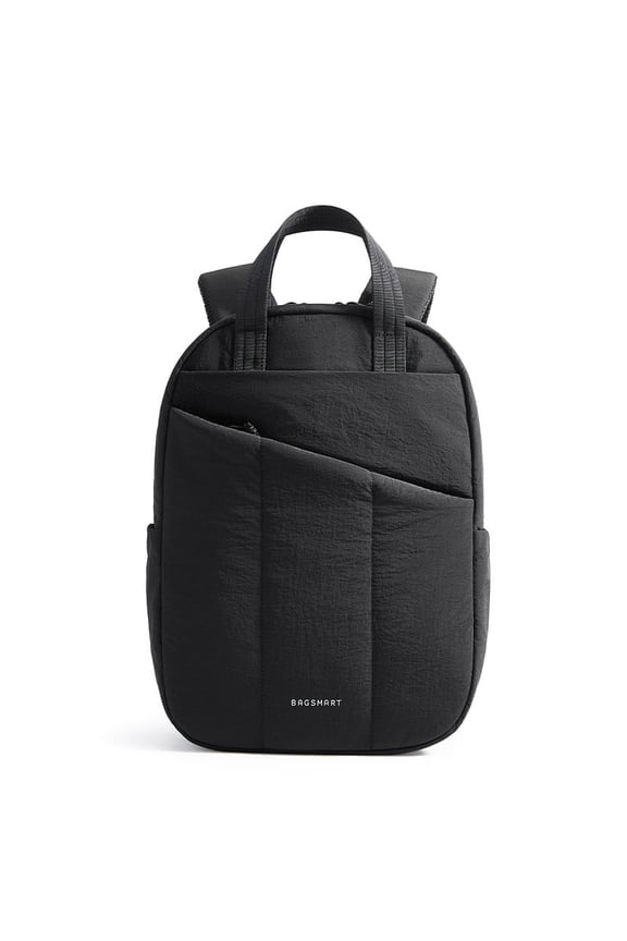 College Backpack with 15.6 inch Laptop Compartment, Lightweight Casual Dayback Bookbag for School Work Trip Commuter, Black