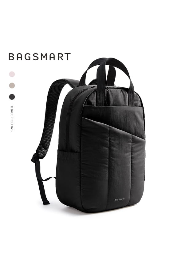 College Laptop Backpack, 15.6 Inch Travel Backpack Airline Approved, Casual Daily Backpack, Lightweight College Bookbag for Women Men, Black