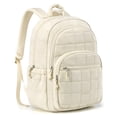 thumbnail image 1 of BAGSMART College Backpack, Lightweight Bookbag with 15.6 inch Laptop Compartment, Fashion Daypack for Casual Work Commuter Cream, 1 of 8