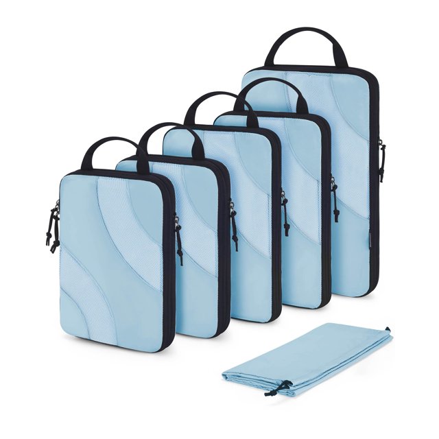 BAGSMART Compression Packing Cubes for Travel, 6 Set Expandable Luggage