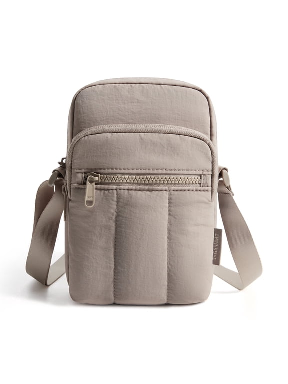 Crossbody Cell Phone Bag, Casual Shoulder Purse Bag with Adjustable Strap for Everyday Carry, Camel