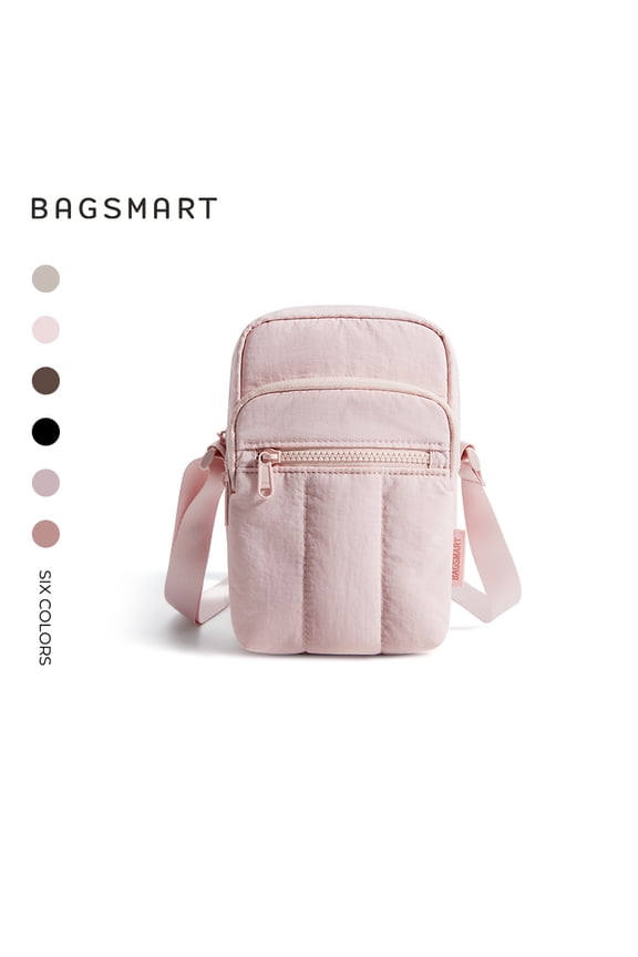 Small Crossbody Bags for Women, Mini Cell Phone Cross body Purses Travel Wallet with RFID Blocking Card Slots, Pink