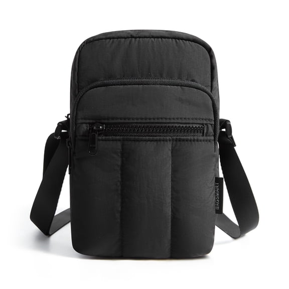 BAGSMART Crossbody Cell Phone Bag, Casual Shoulder Purse Bag with Adjustable Strap for Everyday Carry, Black