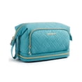 thumbnail image 1 of BAGSMART Double Layer Makeup Bag Travel Toiletry Bag Cosmetic Organizer Zipper Pouch for Lipsticks Electonic Accessories, Waterproof Portable, Multifunction, Blue, 1 of 7