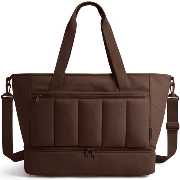 BAGSMART Weekender Overnight Bag for Women Tote Bag, 39L Large Travel Duffle Bag Carry On Gym Bag with Luggage Sleeve and Shoe Compartment, Ladies Shoulder Handbags Top Handle Purses