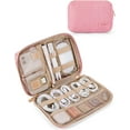 thumbnail image 1 of BAGSMART Electronics and Cable Organizer Travel Case for Phone, SD Card, Accessories Pink, Compact Tech Storage Bag, 1 of 4