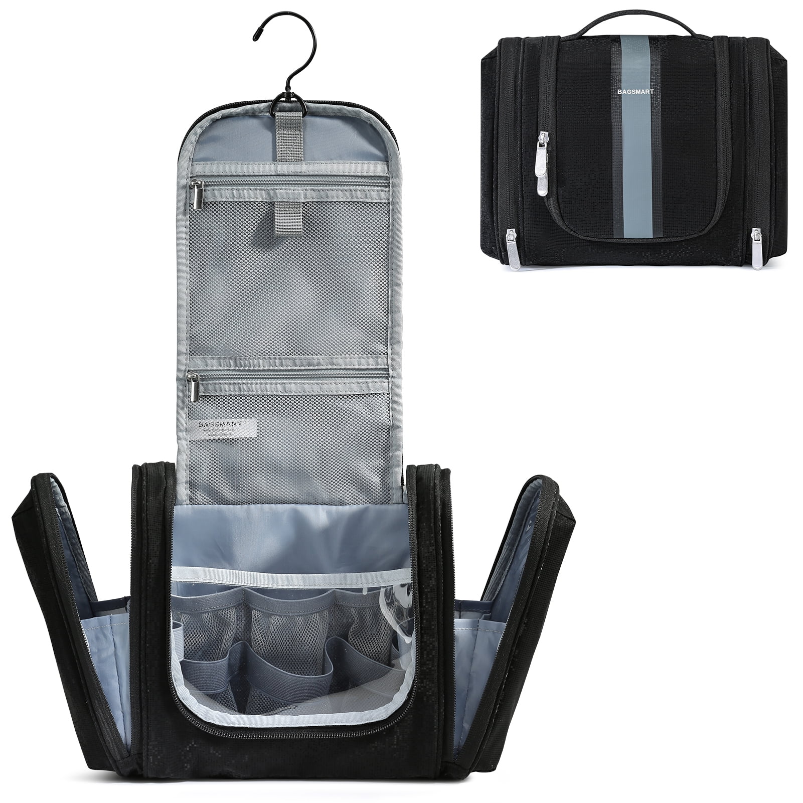 BAGSMART Extra Large Toiletry Bag Hanging Travel Makeup Cosmetic Bag