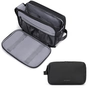 BAGSMART Extra Large Toiletry Bag for Men Women Travel Makeup Cosmetic Bag Organizer Water-resistant Dopp Kit Shaving Bag for Toiletries Accessories, Black
