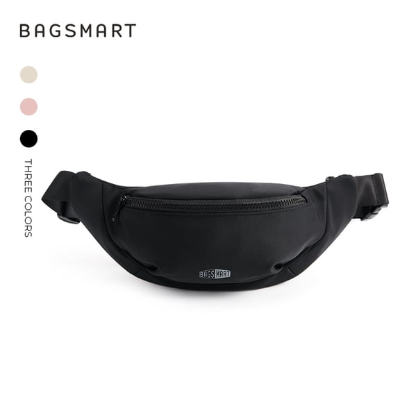 BAGSMART Fanny Packs for Women Small Belt Bag with Adjustable Strap Waist Pack for Running Workout Traveling Hiking, Black