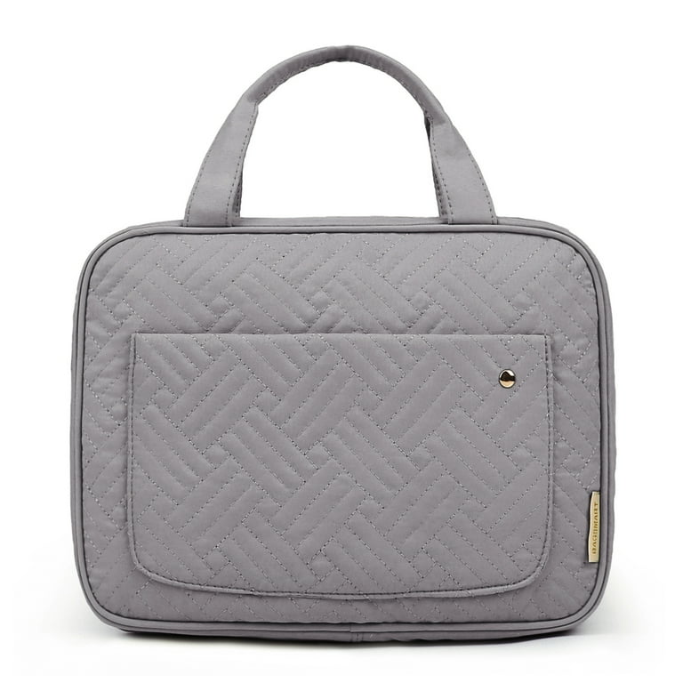 BAGSMART Toiletry Bag with Hanging Hook Water Resistant Travel Organizer Gray Walmart