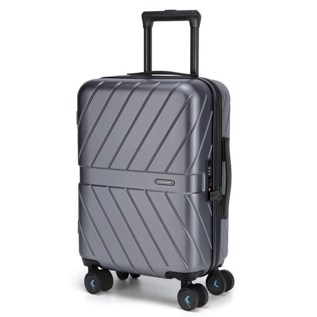 BAGSMART Hardside Carry On Luggage Suitcase, 22" Lightweight Checked