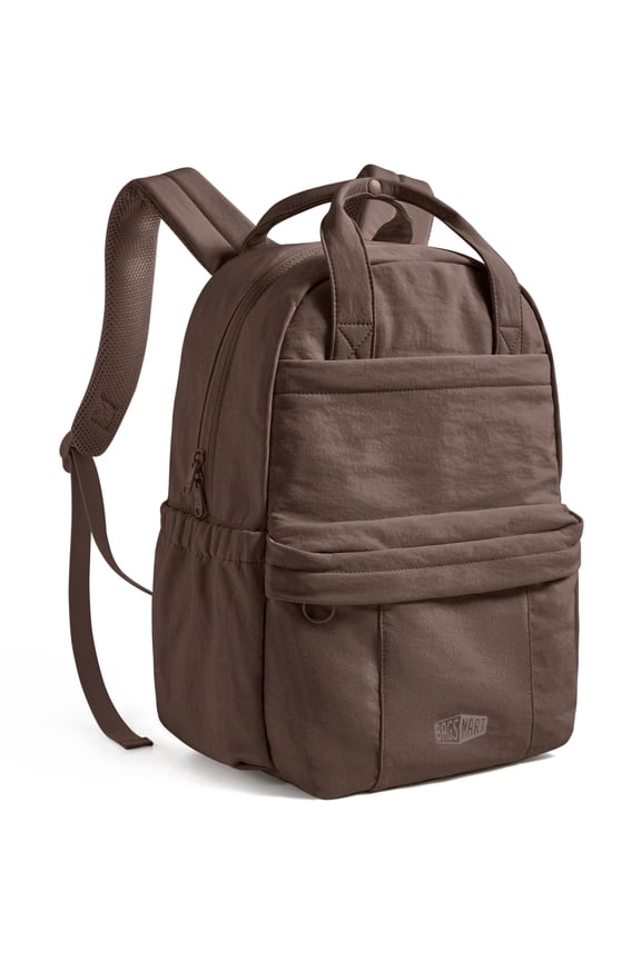 Lightweight Unisex Casual Backpack, Water-Resistant Daypack Bookbag for 14-15 Inch Laptop, Travel Work Commuter, Coffee