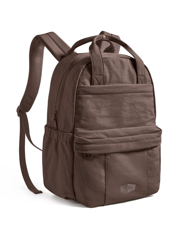 Lightweight Unisex Casual Backpack, Water-Resistant Daypack Bookbag for 14-15 Inch Laptop, Travel Work Commuter, Coffee