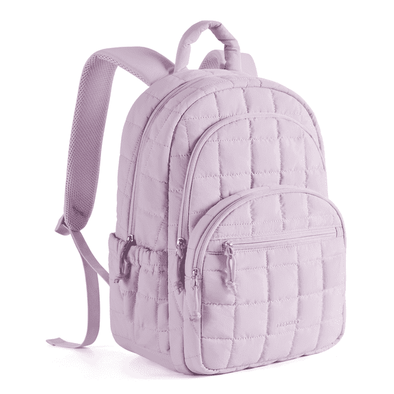 BAGSMART College Backpack, Lightweight Bookbag with 15.6 inch Laptop Compartment, Casual Daypack for Travel Work Commuter, Purple