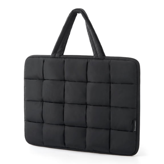 BAGSMART 13-14 Inch Laptop Case, Portable Puffy Laptop Sleeve with Handle, Macbook Case Sleeve Compatible with MacBook Air/Pro 13.3 13.6 Inch M4 M3 M2 M1, Computer Sleeve Fitted with Dell,HP, Black