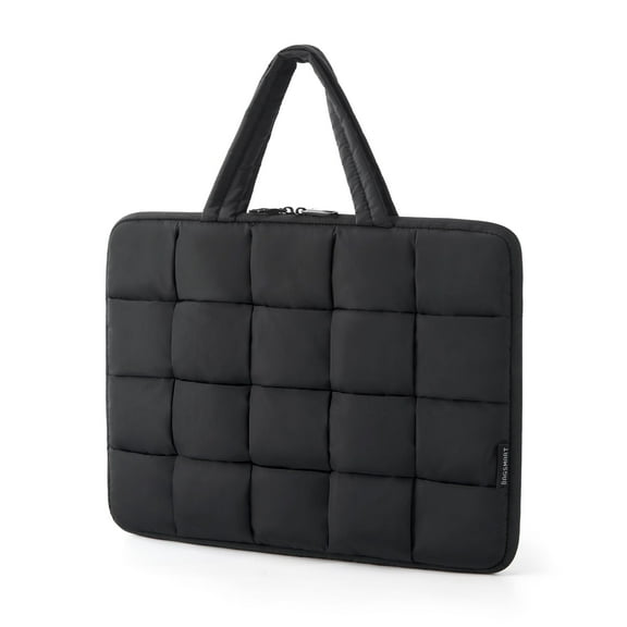 BAGSMART 13-14 Inch Laptop Case, Portable Puffy Laptop Sleeve with Handle, Macbook Case Sleeve Compatible with MacBook Air/Pro 13.3 13.6 Inch M4 M3 M2 M1, Computer Sleeve Fitted with Dell,HP, Black
