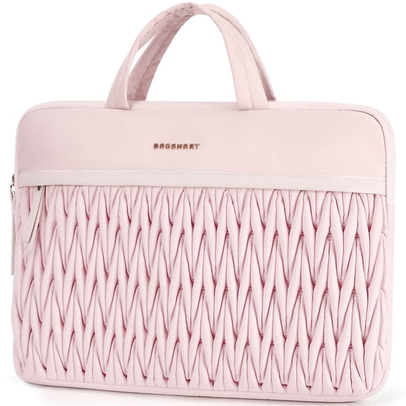 BAGSMART 15.6-16 Inch Laptop Case, Padded Laptop Sleeve for MacBook Pro, Shockproof Macbook Case Laptop Cover Compatible for Dell HP Lenovo Asus Acer, Pink