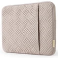 thumbnail image 1 of BAGSMART Laptop Sleeve for 13-13.3" Notebook, Protective Soft Padded Zipper Cover Carrying Computer Bag with Pocket, Compatible with MacBook Air/Pro Chromebook Tablet Ultrabook 14 inch, Light Tan, 1 of 9