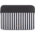 thumbnail image 1 of BAGSMART Laptop Sleeve Case for 13"-13.3" Notebook, Protective Soft Padded Zipper Cover Carrying Computer Bag with Pocket, Compatible with MacBook Air Pro Retina 14" Pro/Max, Black Stripes, 1 of 8
