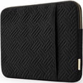 thumbnail image 1 of BAGSMART Laptop Sleeve Case for 15"-15.6" HP, Dell, Lenovo, Acer, Asus Notebook, Protective Soft Padded Zipper Cover Carrying Computer Bag with Pocket, Compatible with MacBook Pro 16 Inch, Black, 1 of 7
