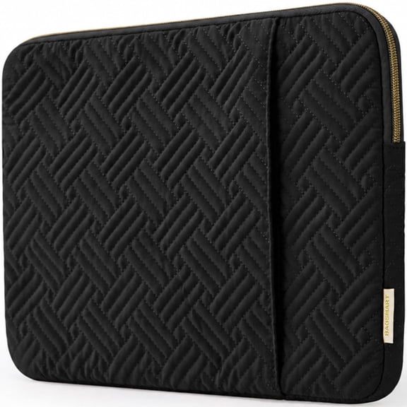 BAGSMART Laptop Sleeve Case for 15"-15.6" HP, Dell, Lenovo, Acer, Asus Notebook, Protective Soft Padded Zipper Cover Carrying Computer Bag with Pocket, Compatible with MacBook Pro 16 Inch, Black