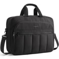 thumbnail image 1 of BAGSMART 15.6" Laptop Bag Briefcase, Computer Messenger Bag, Business Work Travel Laptop Shoulder Bag, Carrying Handbag Laptop Sleeve Case for Women & Men, Quilted Black, 1 of 6