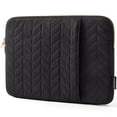 thumbnail image 1 of BAGSMART Laptop Sleeve for 13-13.3" Notebook, Protective Soft Padded Zipper Cover Carrying Computer Bag with Pocket, Compatible with MacBook Air/Pro Chromebook Tablet Ultrabook 14 inch, Quilted Black, 1 of 10
