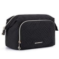 thumbnail image 1 of BAGSMART Large Capacity Makeup Bag Cosmetic Pouch, Wide-Open Travel Toiletry Bag Organizer Case for Lipsticks Electonic Accessories, Waterproof Portable, Multifunction, Black, 1 of 8