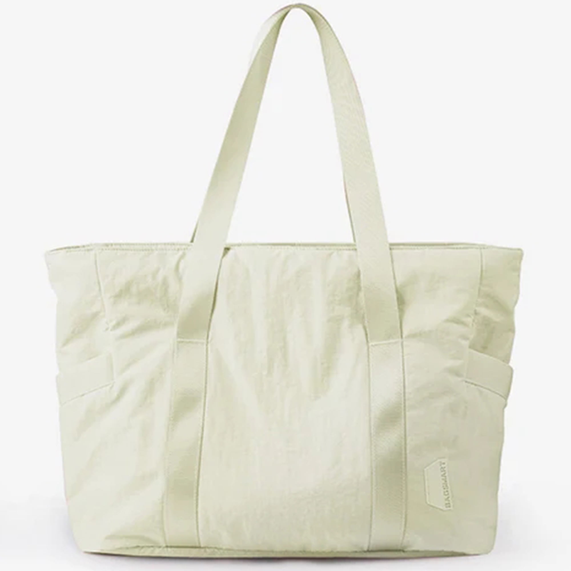 Bagsmart Women s Nylon Tote Bag Yoga Handbag with Yoga Mat Strap Cream Cream Walmart