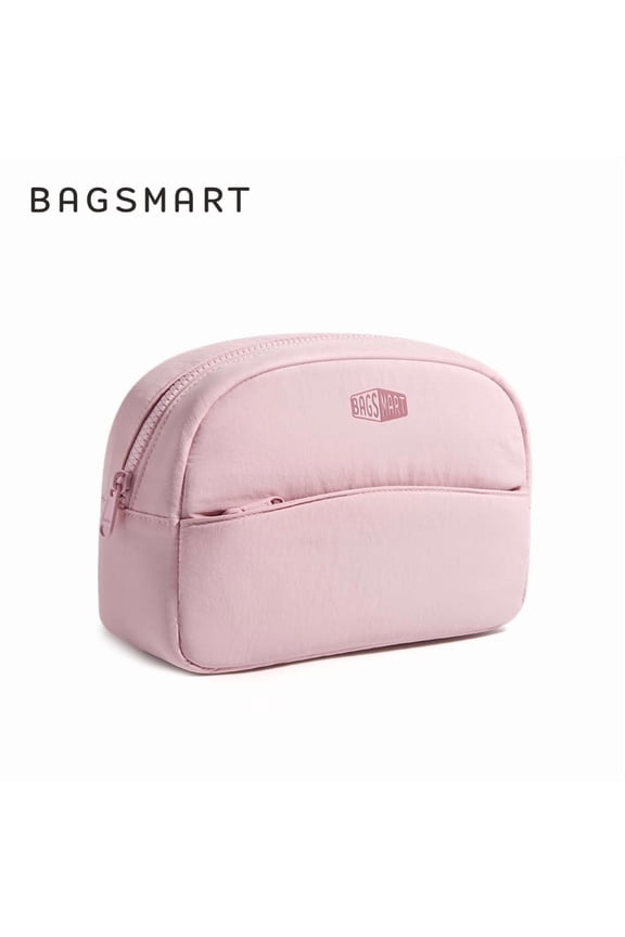 Makeup Bag Cosmetic Pouch, Waterproof Toiletry Bag Travel Organizer Case for Lipsticks Electonic Accessories,Pink