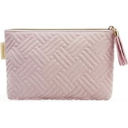 BAGSMART Makeup Bag Small Cosmetic Pouch Toiletry Bag Travel Organizer Case for Lipsticks Electonic Accessories, Waterproof, Portable, Multifunction, Women and Girls, Pink