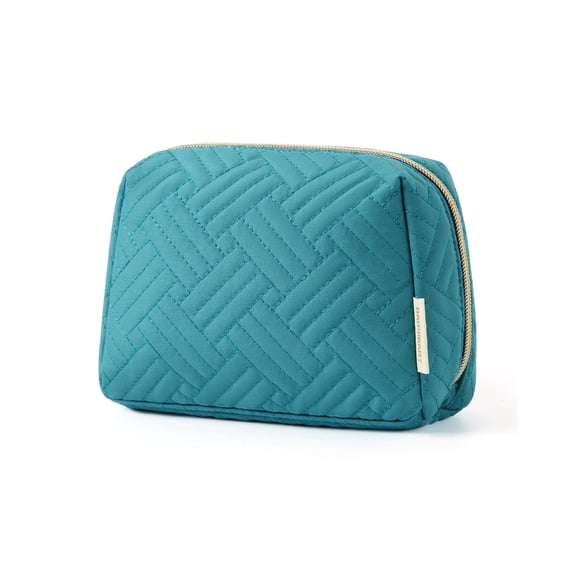 BAGSMART Small Makeup Bag, Travel Cosmetic Bag Make Up Pouch Small Travel Zipper Pouch,Water-resistant Toiletry Bag,Makeup Organizer Bag for Women, Blue