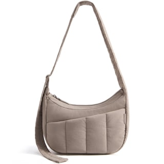 BAGSMART Puffy Crossbody Bag for Daily Use, Lightweight Shoulder Handbag Underarm Pouch with Adjustable Straps, Camel