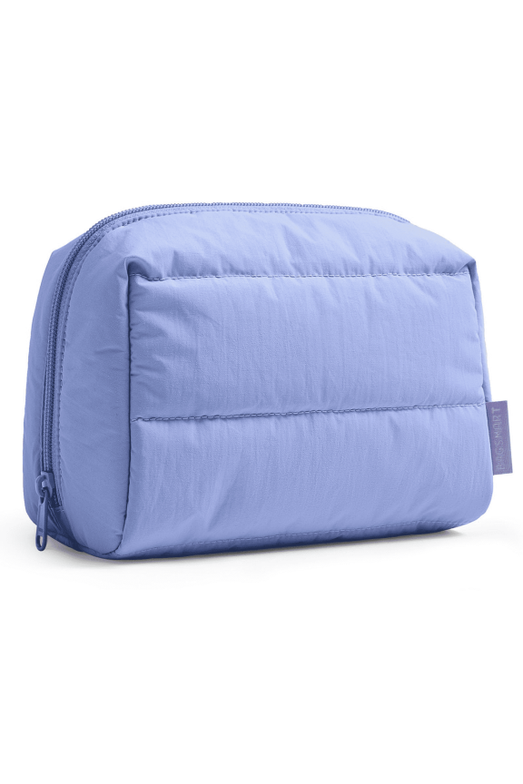 Travel Makeup Bag, Wide Opening Cosmetic Bag Compact & Spacious, Water-Resistant Travel Organizer Pouches for Women, Lavender