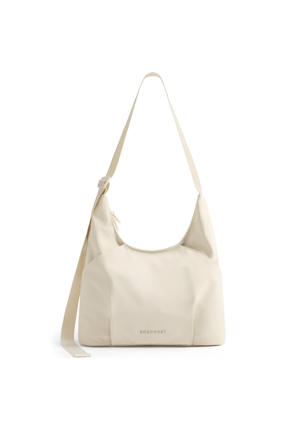 Everyday Carry Hobo Bag, Water-Resistant Crossbody Purse Casual Shoulder Bag for shopping, work, dating, vacation, White