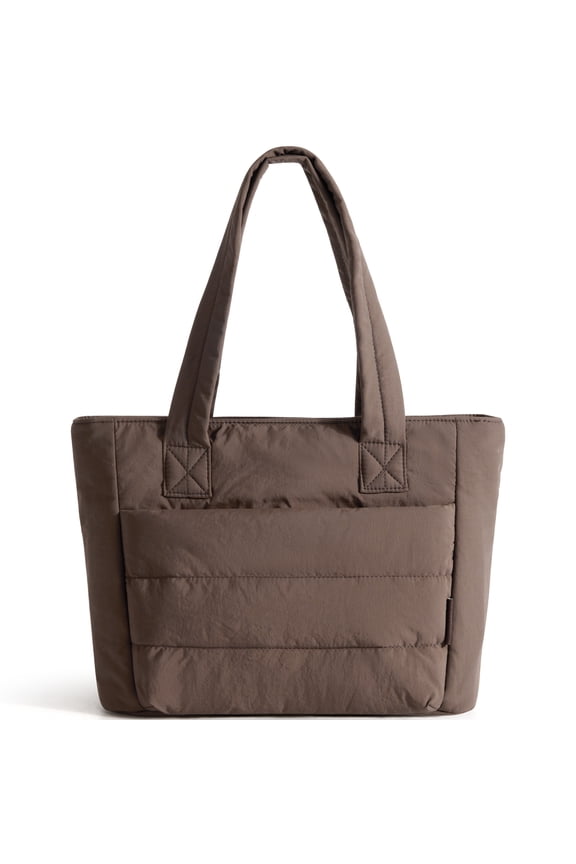 Tote Bag for Women, Lightweight Shoulder Bag with Compartments Puffy Handbag for Travel, Work, Beach, Gym, Shop, Coffee-Basic