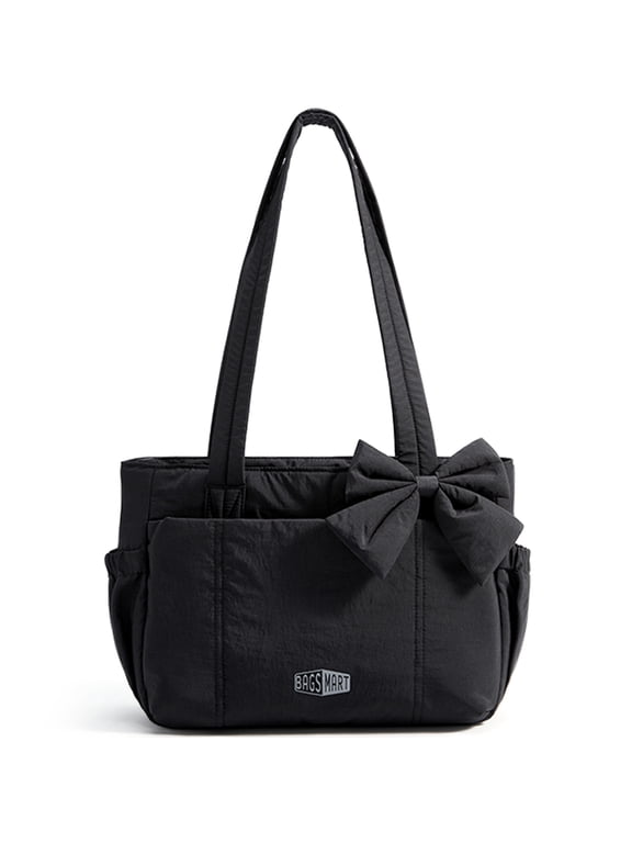 Crush Everyday Tote Bag for Women, Lightweight Tote Bag Casual Handbags for 13-Inch Laptop, Travel, Work, Beach, Gym, Shop, Black