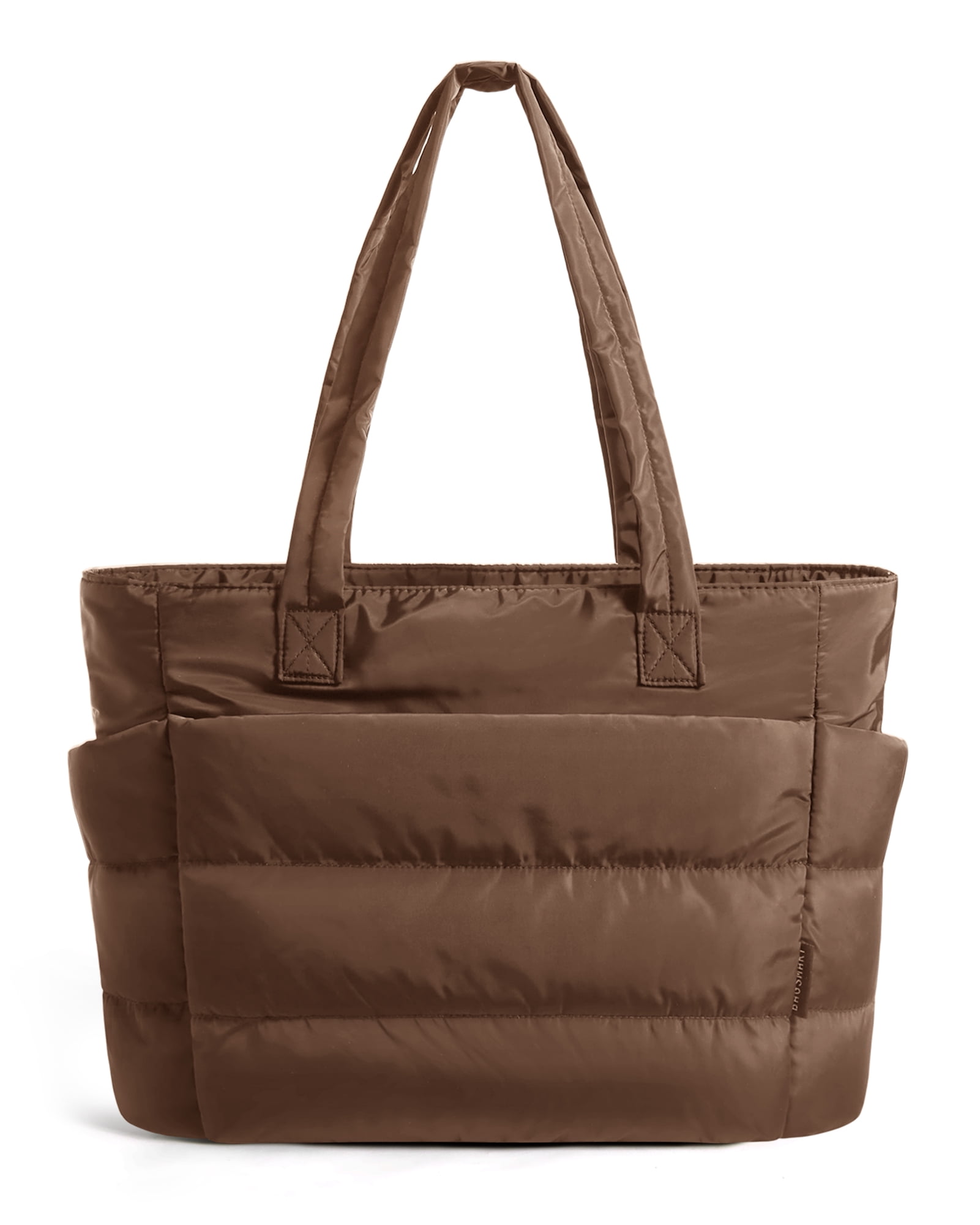 BAGSMART Tote Bag for Women, Lightweight Shoulder Bag with Compartments Puffy Handbag for Travel, Work, Beach, Gym, Shop, Coffee