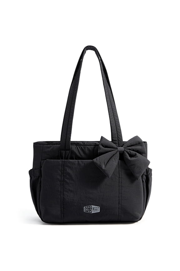 Crush Everyday Tote Bag for Women, Lightweight Tote Bag Casual Handbags for 14-Inch Laptop, Travel, Work, Beach, Gym, Shop, Black