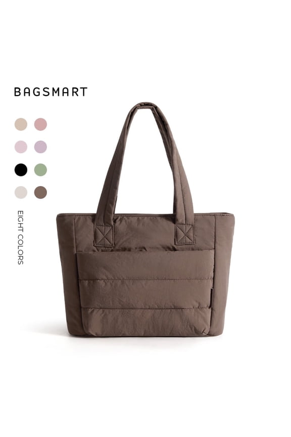 Tote Bag for Women, Lightweight Puffy Tote Bag for Travel, Work, Beach, Gym, Shop, Coffee-Basic