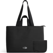 BAGSMART Halo Tote Bag for 15.6" Laptop, Lightweight 25L Tote Bag Casual Handbags for Travel, Work, Beach, Gym, Shop, Black