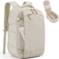 thumbnail image 1 of BAGSMART Travel Backpack, 15.6 Inch Carry On Backpack Flight Approved, TSA Approved Personal Item Travel Bag, Water Resistant Weekender Bag Luggage Daypack, Cream, 1 of 7