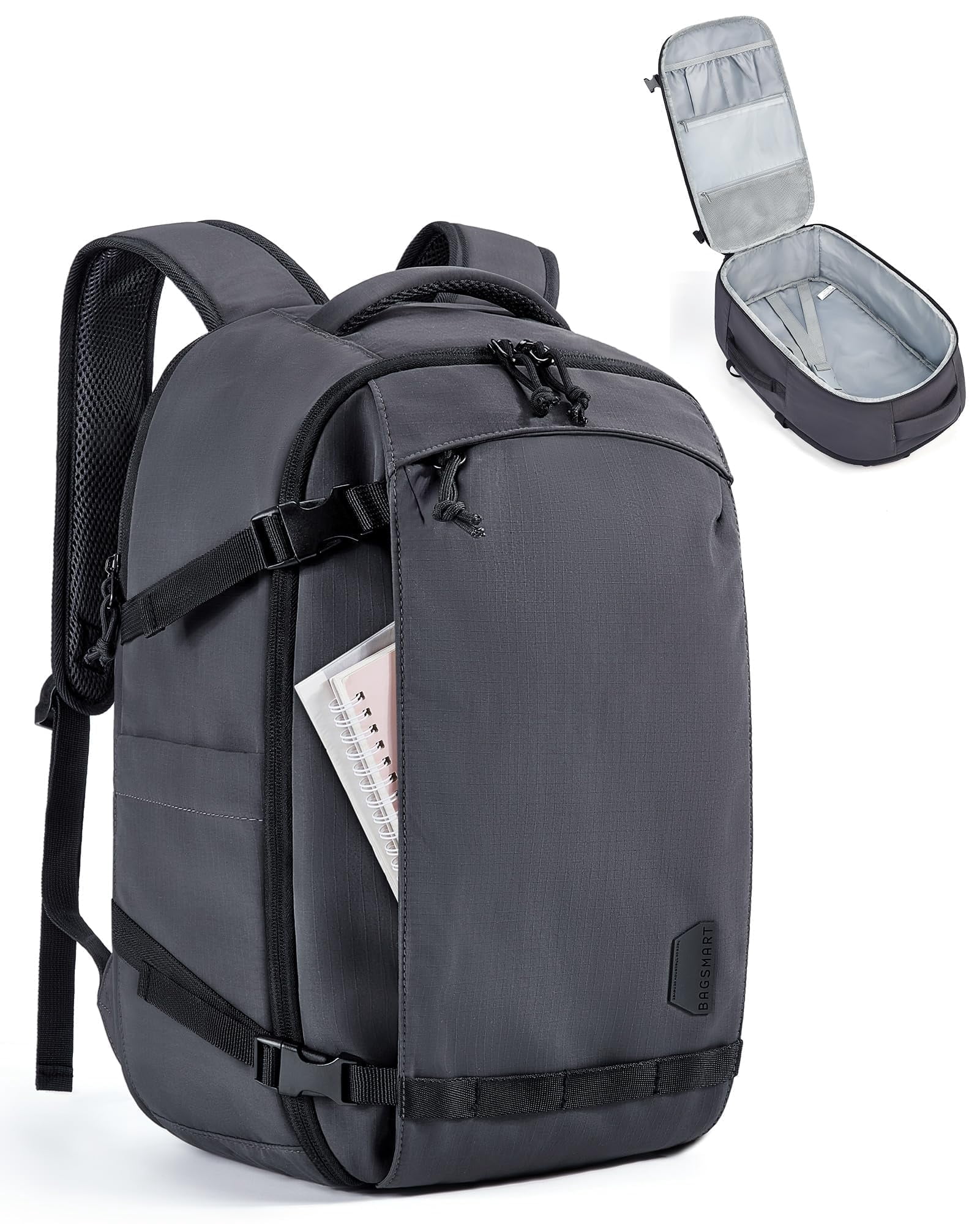 BAGSMART Travel Backpack, 15.6 Inch Carry On Backpack Flight Approved, TSA Approved Personal Item Travel Bag, Water Resistant Weekender Bag Luggage Daypack, Black - Walmart.com BAGSMART Travel Backpack, 15.6 Inch Carry On Backpack Flight Approved, TSA Approved Personal Item Travel Bag, Water Resistant Weekender Bag Luggage Daypack, Black - Walmart.com