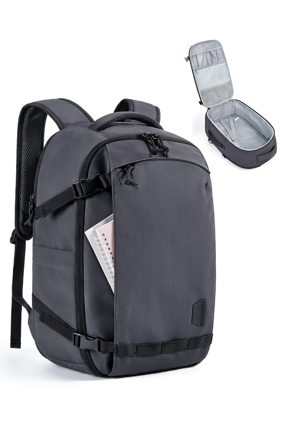 Travel Backpack, 15.6 Inch Carry On Backpack Flight Approved, TSA Approved Personal Item Travel Bag, Water Resistant Weekender Bag Luggage Daypack, Black