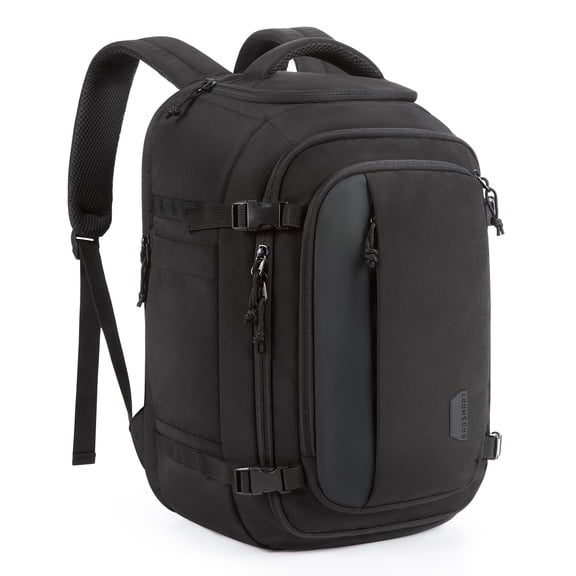BAGSMART Travel Backpack Carry on Flight Approved, 28L Lightweight Backpack Fits 17.3 Inch Laptop for Men Women, Water Resistant Personal Item Travel Bag with USB Charging Port, Black
