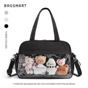 BAGSMART Ita Bag for Women, Travel Duffel Bag with Wet Pocket, Carry on Weekender Bags, Water Resistant Workout Bag Sports Gym, Black