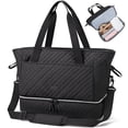 thumbnail image 1 of BAGSMART Weekender Overnight Bag, 39L Large Travel Duffle Tote Bag, Fashion Carry On Gym Bag Water-Resistant Shoulder Handbags with Shoe Compartment, Black, 1 of 7