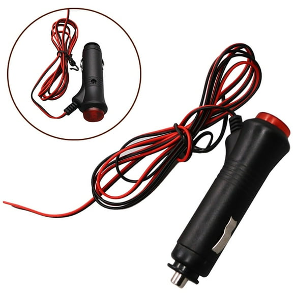 BAGUER 1.5M Male Car Cigarettes Socket Power Plug Adapter on Off Switch Fuse 12V 5W Cigar-Lighter Power Cord Wire Adapter Abs Auto Part